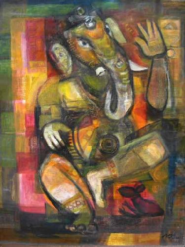 Heinrich Jakob Fried Lord Ganesh oil painting picture
